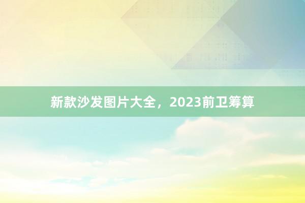 新款沙发图片大全，2023前卫筹算